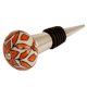Handmade Orange Floral Ceramic Wine Bottle Stopper